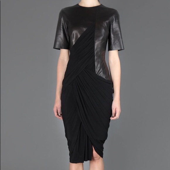 Alexander Wang Dresses & Skirts - Alexander Wang Leather Drape Panel Dress Size 6